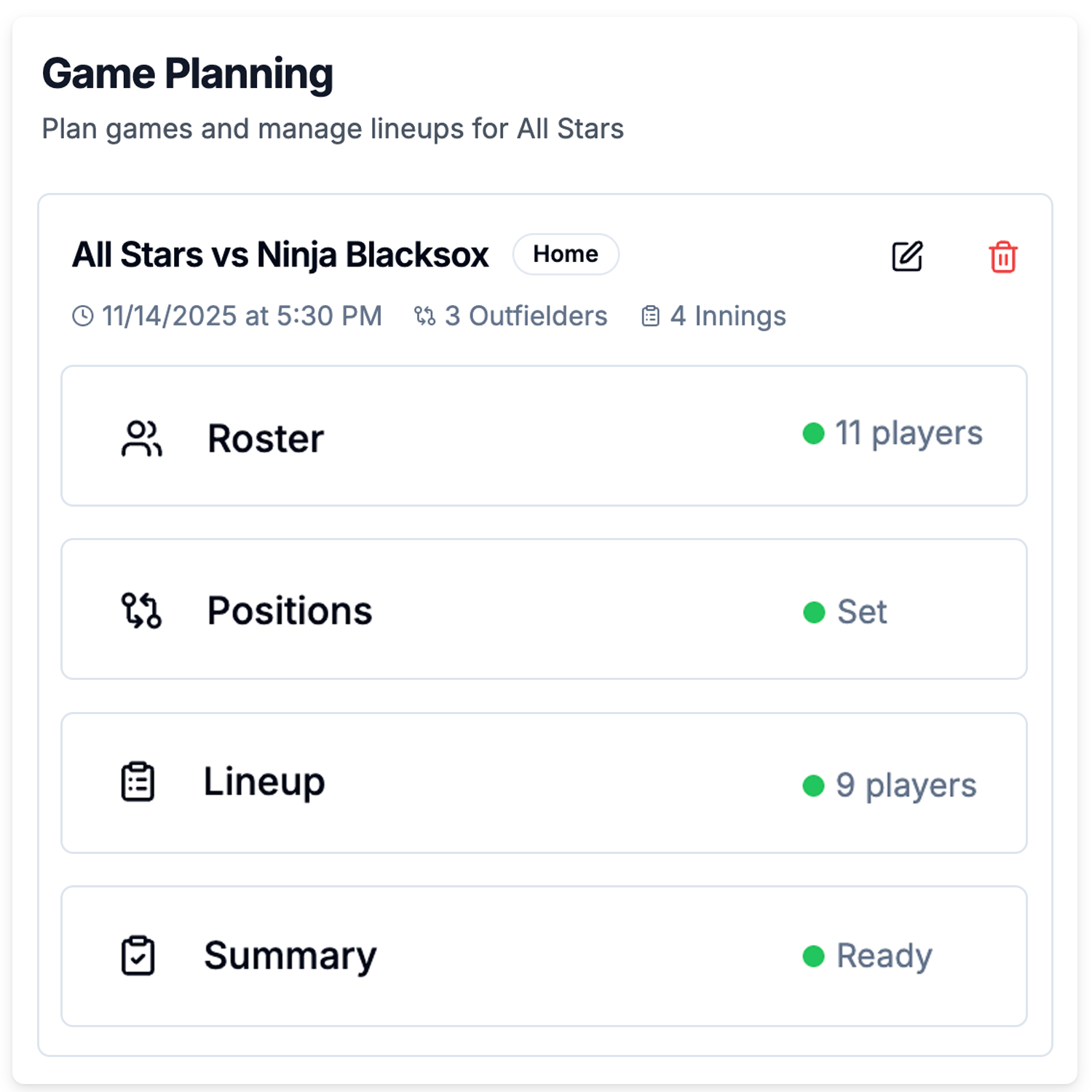 Turn Two Game Summary