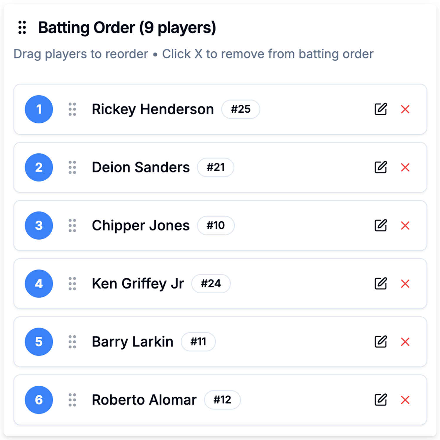 Turn Two Lineup Builder